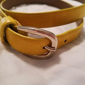 Banana Republic embossed yellow belt